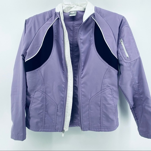 Nike Women's Fit Dry Size Medium Purple & White Mesh Lined Full Zip Jacket - Picture 5 of 11
